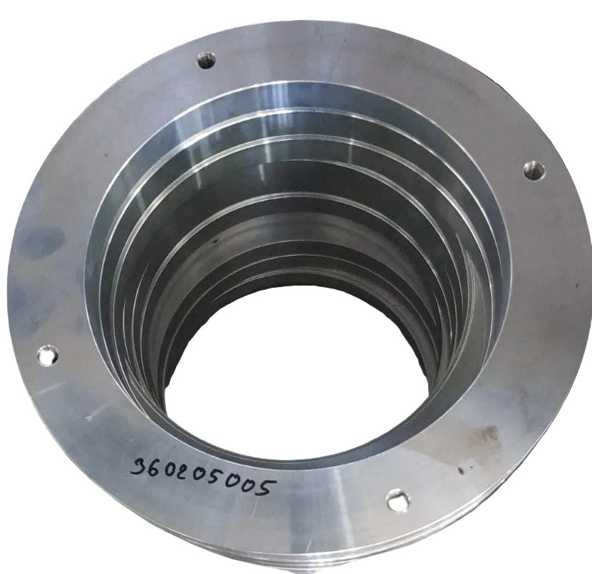 Aluminium Flansch   D 330 / 240 x 30 mm Versatz, d = 315 x 15 mm abgedreht 4 x M 12